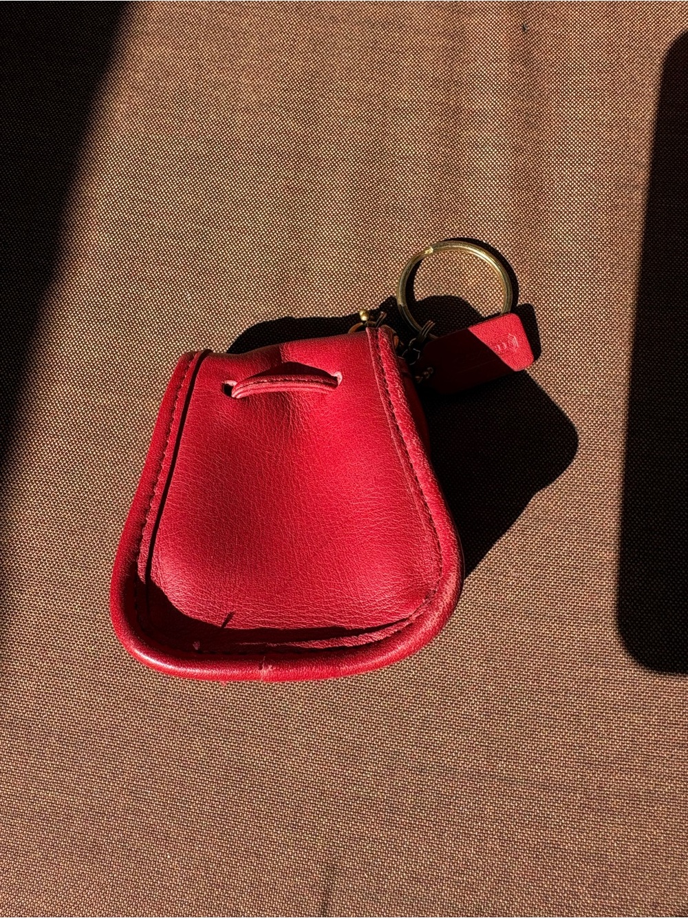 Coach red vintage daypack key fob - Picture 2 of 4